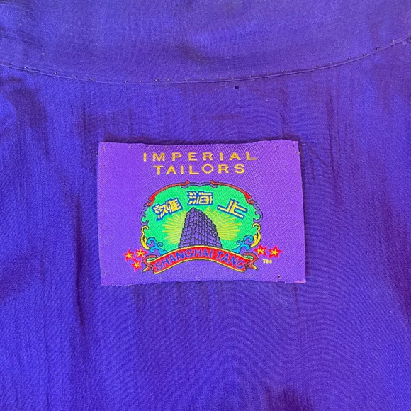 Shanghai Tang Imperial Tailors Silk Satin Jacquard Pant Suit 2 Piece Set - Picture 8 of 8